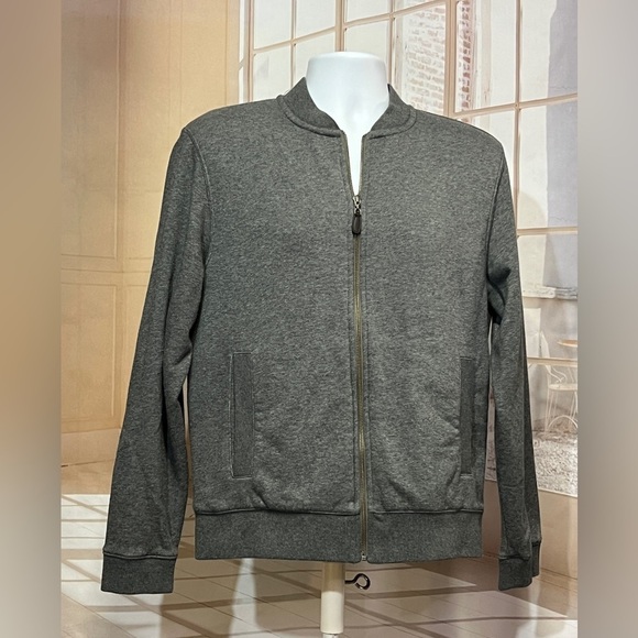 L.L. BEAN Gray flannel lined‎ bomber jacket size S. - Picture 9 of 15